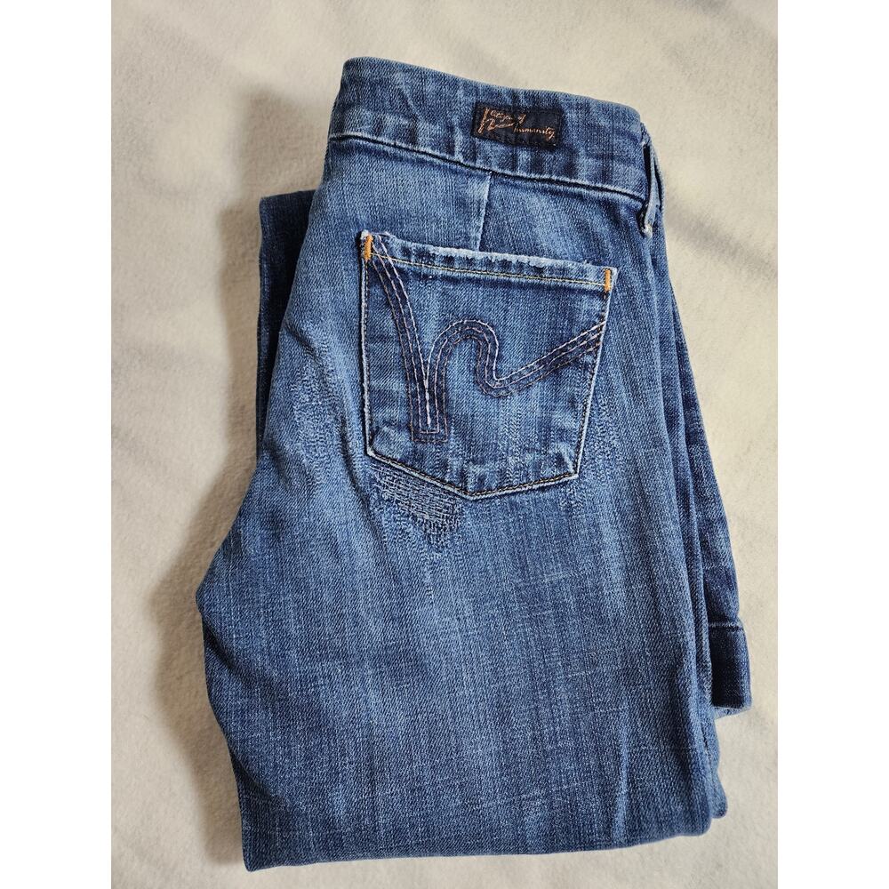 Citizens of Humanity Dunaway Low Waist Full Leg Flare Jeans Blue 087-001 Sz 26 - Picture 10 of 10